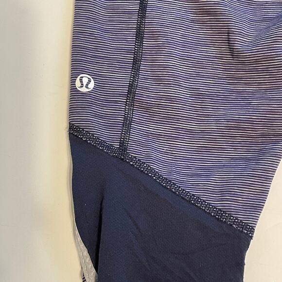 Lululemon Run Pace Crop Leggings Women's Size 6 Wee are from Space Deep Indigo S - Picture 7 of 12